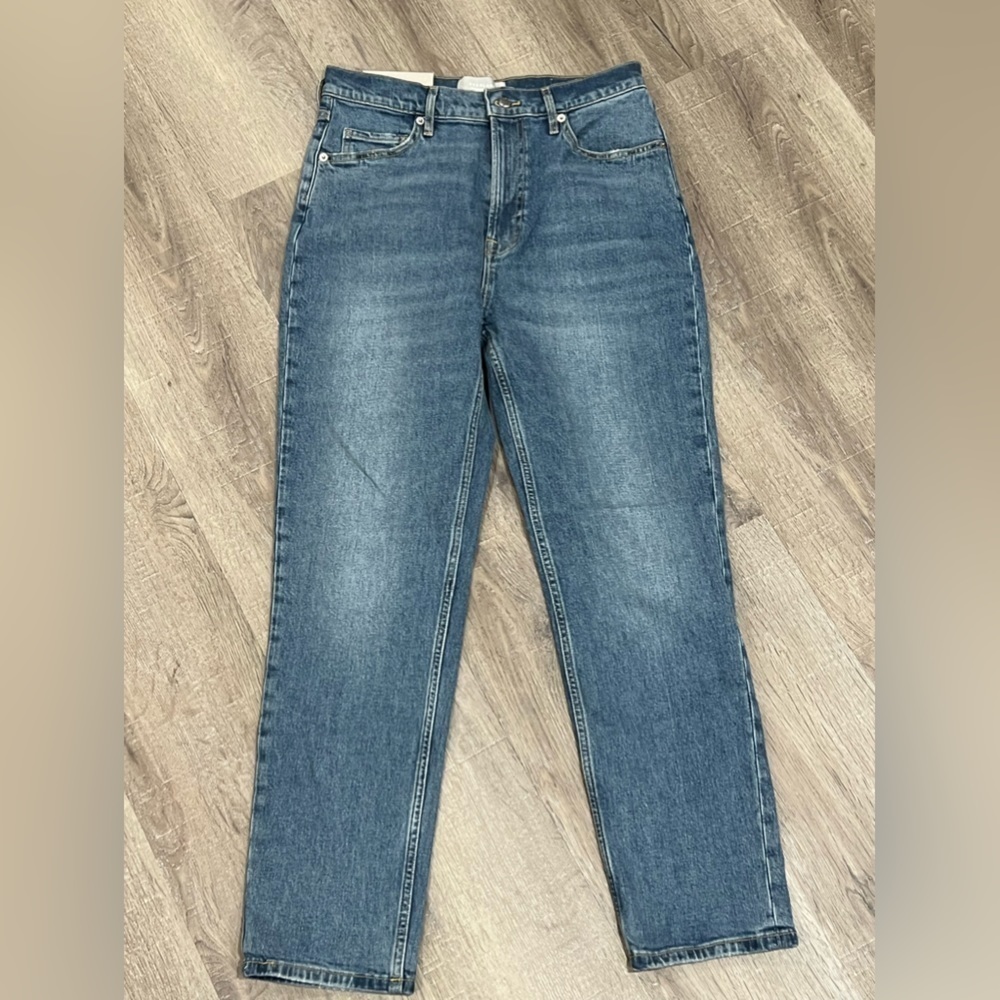 NWT Size 28 Everlane Straight Fit The Original Cheeky Jean High Rise Low Stretch